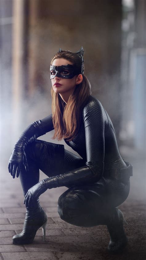 Sexy Catwoman Costume – Dark Knight Rises. Dress up as Anne Hathaway’s sexy Catwoman aka Selina Kyle in this deluxe Dark Knight Rises Catwoman Halloween costume by Secret Wishes, featuring a long sleeved black faux leather jumpsuit, belt, gloves, eyemask, and headpiece. Women sizes x-small to large available.